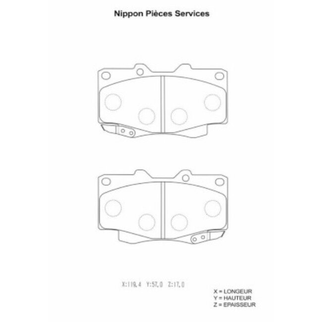 4 Plaquettes De Frein Nps T360a38