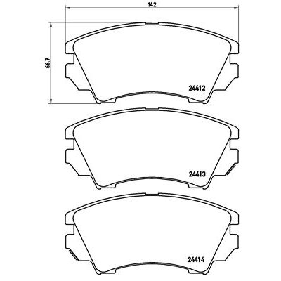 4 Plaquettes De Frein Brembo P59055