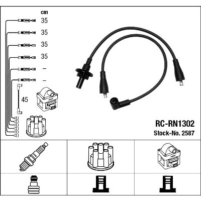 Faisceau D'allumage Ngk Rc-rn1302
