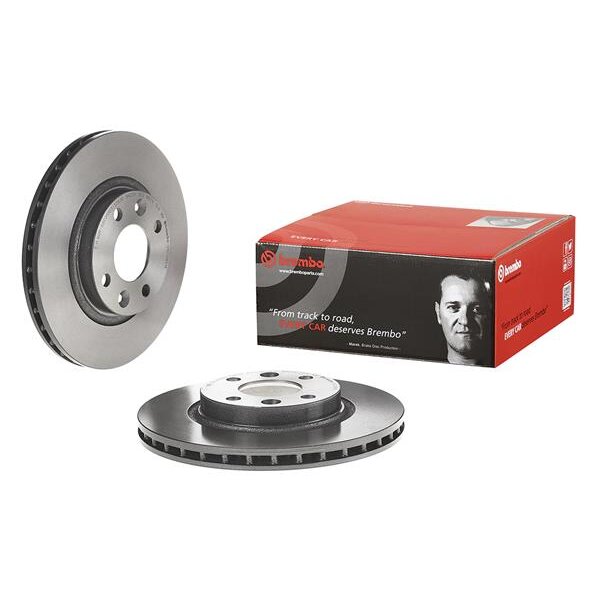 Disque De Frein Brembo 09.C285.11 - Disque Ventilé PVT, Haute Teneur En Carbone, Pour Renault, Dacia, Smart