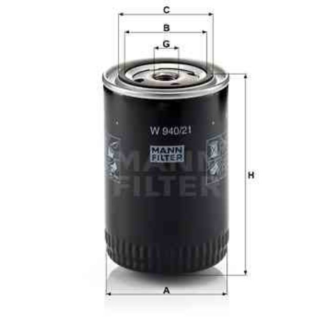 Filtre À Huile Mann-filter W940/21