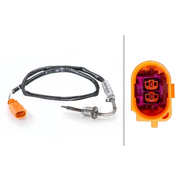 Capteur De Température Des Gaz D'échappement Hella 6pt 014 494-311