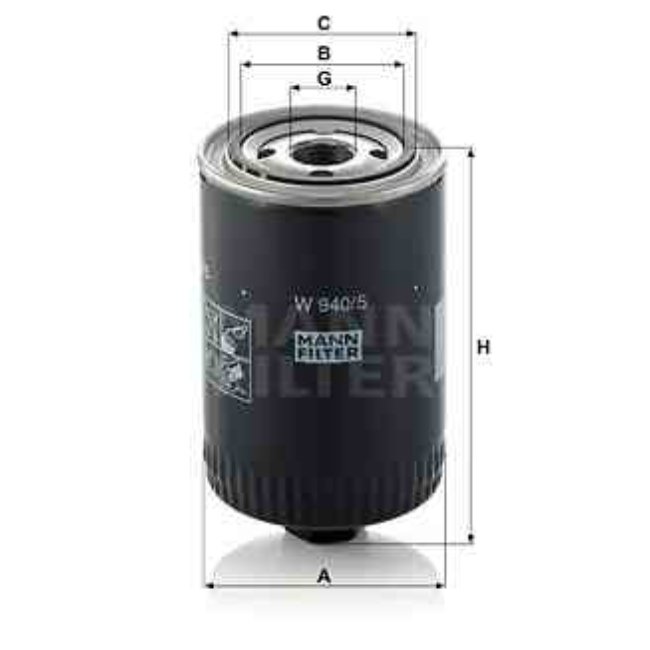 Filtre À Huile Mann-filter W940/5