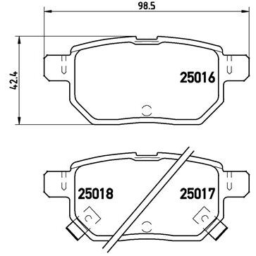 4 Plaquettes De Frein Brembo P83133