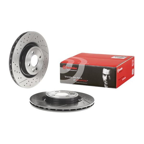 2 Disques De Frein Brembo Xtra Vernis Uv 09.b754.21