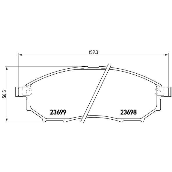 4 Plaquettes De Frein Brembo P56058