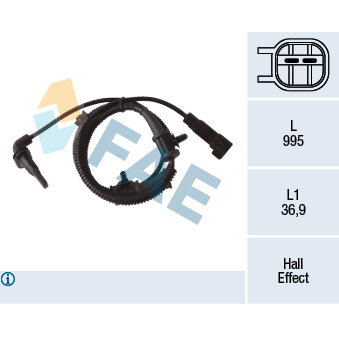 Capteur De Vitesse De Roue Abs Fae 78262