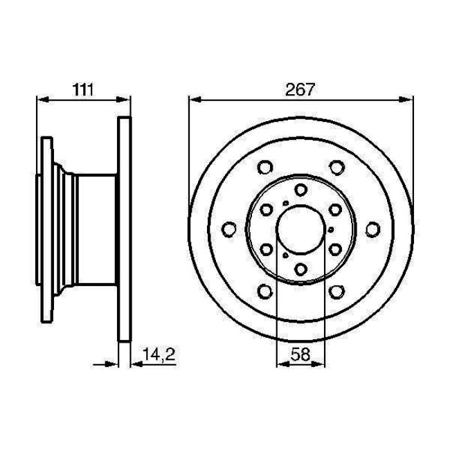 1 Disque De Frein Bosch 0986478742