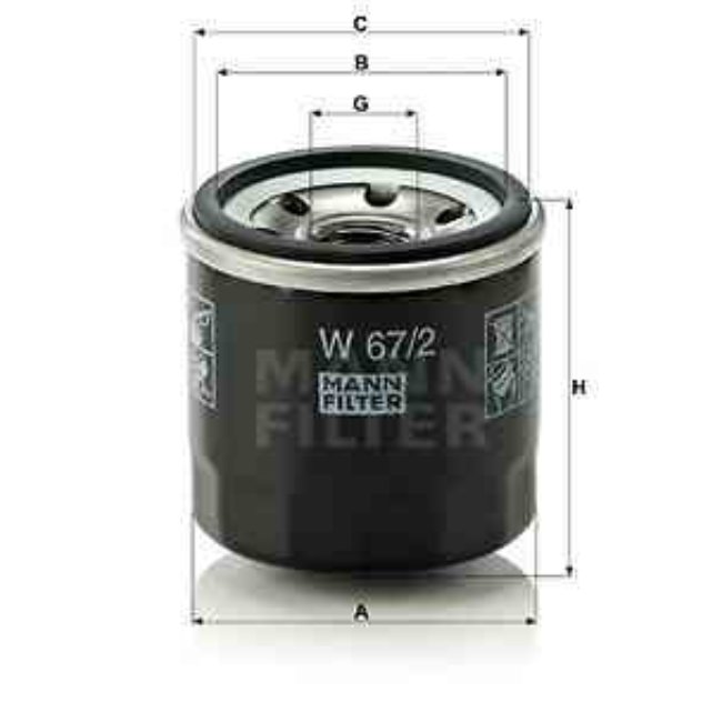 Filtre À Huile Mann-filter W67/2