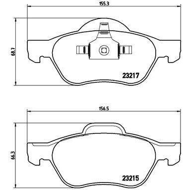 4 Plaquettes De Frein Brembo P68048