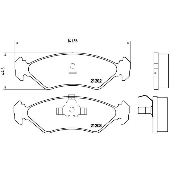 4 Plaquettes De Frein Brembo P24028