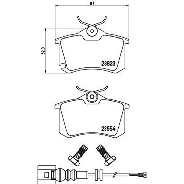 4 Plaquettes De Frein Brembo P85066