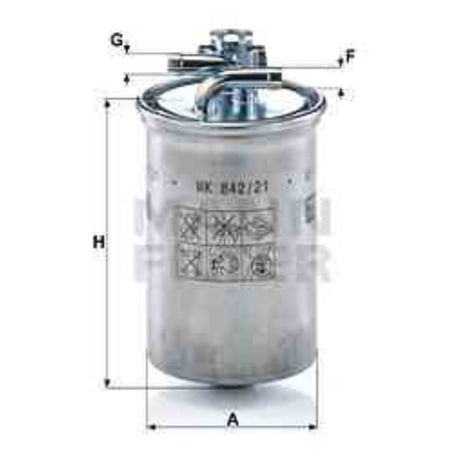 Filtre À Carburant Mann-filter Wk842/21x