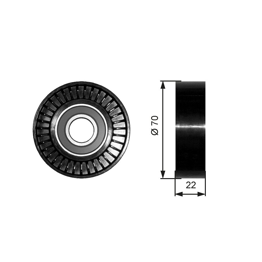 Galet Tendeur De Courroie D'accessoires Gates Réf T36252