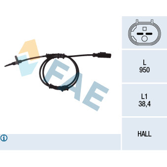 Capteur De Vitesse De Roue Abs Fae 78120f