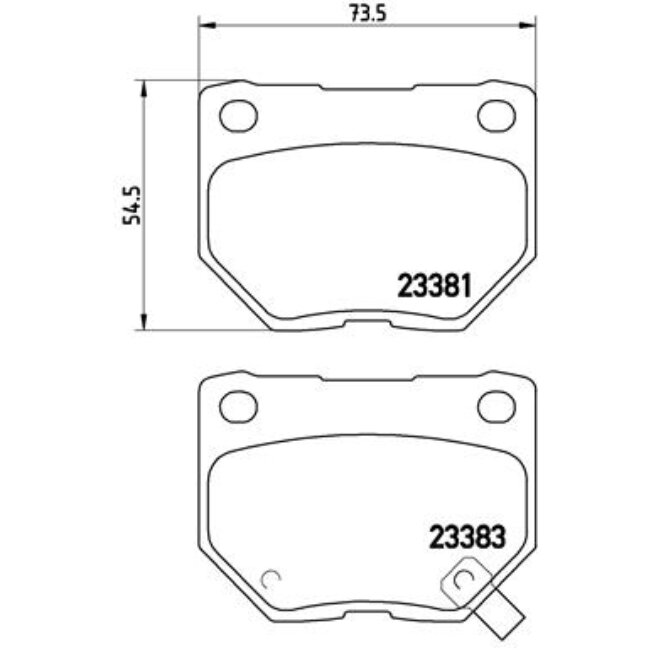 4 Plaquettes De Frein Brembo P56054