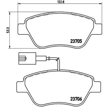 4 Plaquettes De Frein Brembo P23141