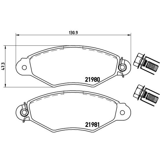4 Plaquettes De Frein Brembo P61098