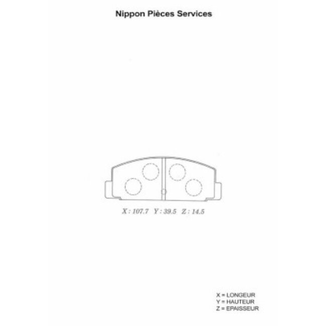 4 Plaquettes De Frein Nps M361i02