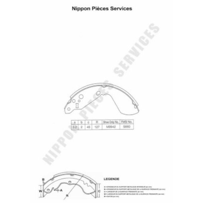 Jeu De 4 Mâchoires De Frein Nps S350i18