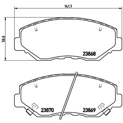 4 Plaquettes De Frein Brembo P28035
