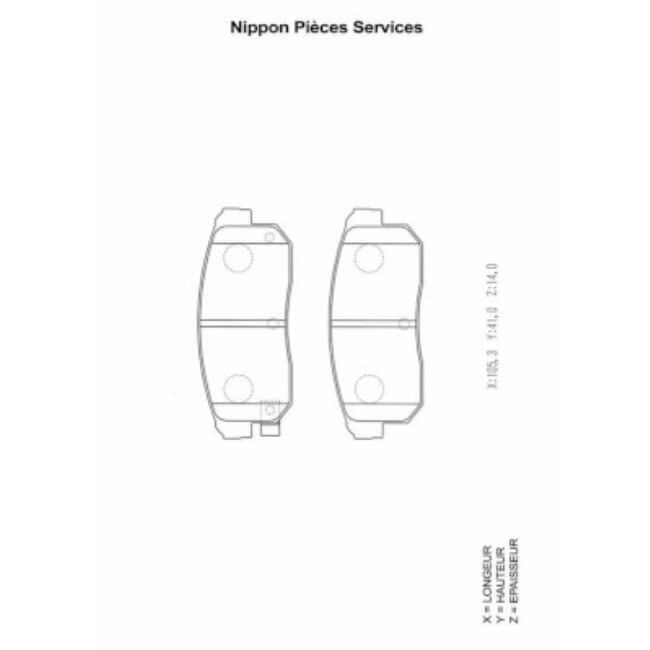4 Plaquettes De Frein Nps M361a07