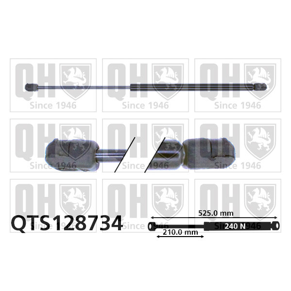 Vérin De Capot Quinton Hazell Qts128734