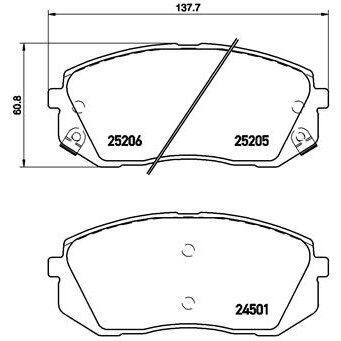 4 Plaquettes De Frein Brembo P30056