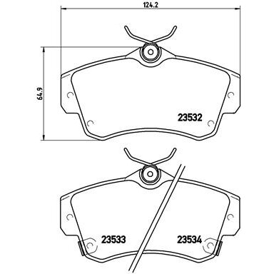 4 Plaquettes De Frein Brembo P11012