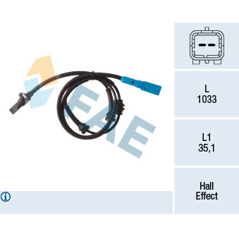 Capteur De Vitesse De Roue Abs Fae 78313