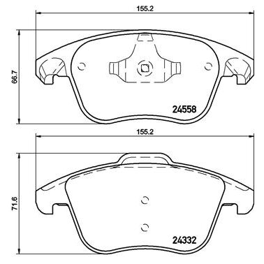 4 Plaquettes De Frein Brembo P61117