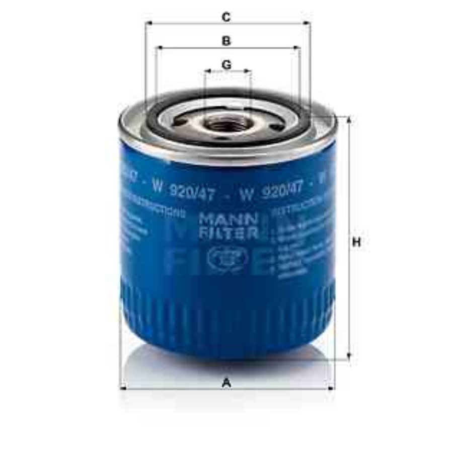 MANN FILTER Filtre a  huile MANN-FILTER W 920/47 (X1)