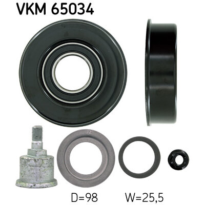 SKF Galet Enrouleur De Courroie Accessoire VKM 36139 - Poulie Renvoi Renault Dacia