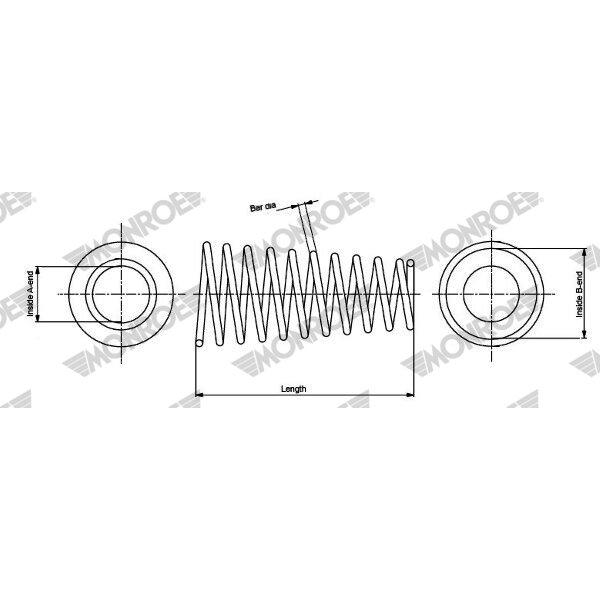 1 Ressort De Suspension Essieu Avant Monroe Sp4110