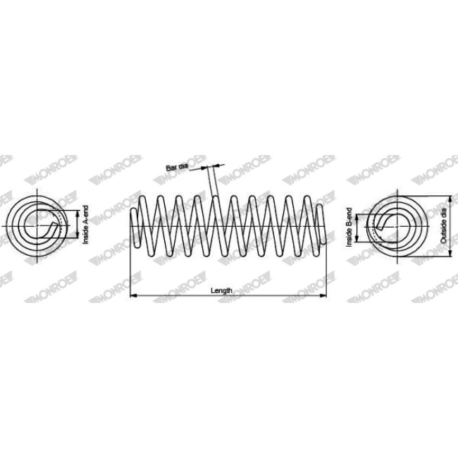 1 Ressort De Suspension Essieu Arrière Monroe Sp3440