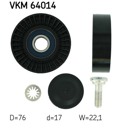 Galet Enrouleur De Courroie Skf Vkm 64014