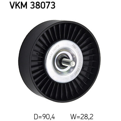 Galet Enrouleur De Courroie Skf Vkm 38073