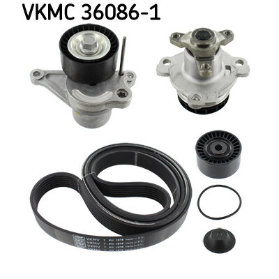 Kit Courroie Accessoires Avec Pompe à Eau SKF VKMC 36086-1 - Pour Véhicules