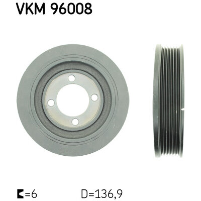 Poulie Damper Skf Vkm96008
