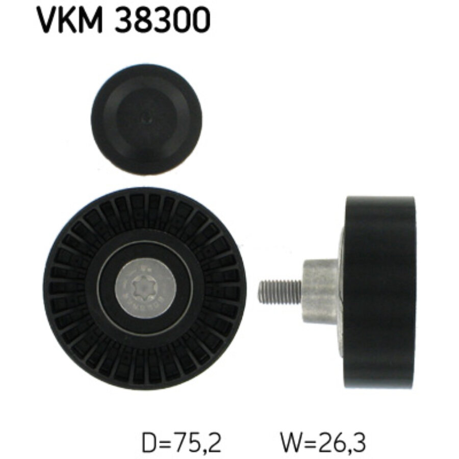 Galet Enrouleur De Courroie D'accessoire SKF VKM 36139 - Poulie De Renvoi Compatible Renault, Dacia