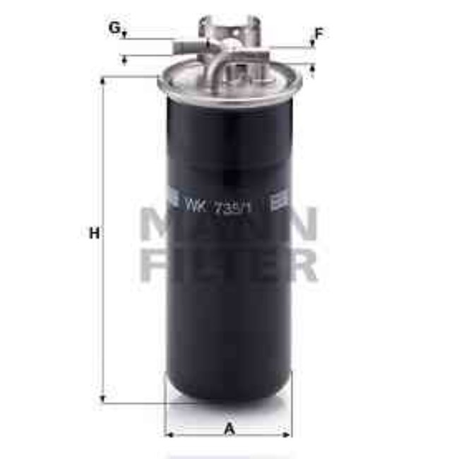 Filtre À Carburant Mann-filter Wk735/1