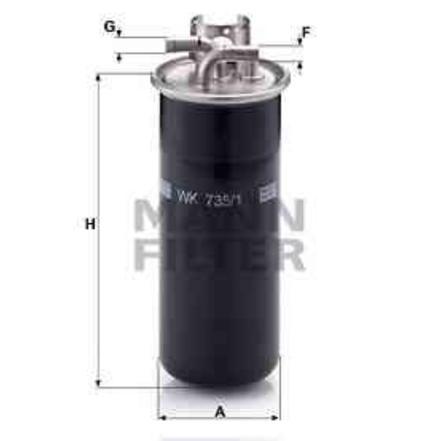 MANN-FILTER WK 735/1 Filtro Carburante - Protezione Motore Per Auto E Veicoli Commerciali