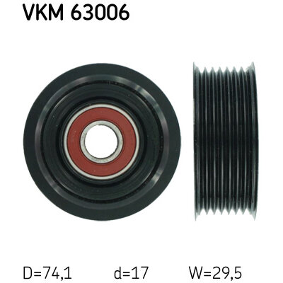 Galet Enrouleur De Courroie Skf Vkm 63006