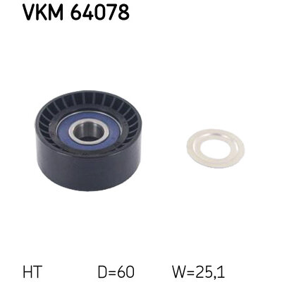 Galet Tendeur De Courroie Skf Vkm 64078
