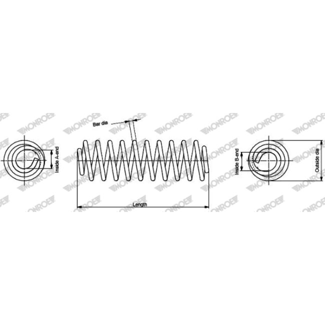 1 Ressort De Suspension Essieu Avant Monroe Sp0030