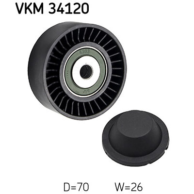 Galet Enrouleur De Courroie Skf Vkm 34120