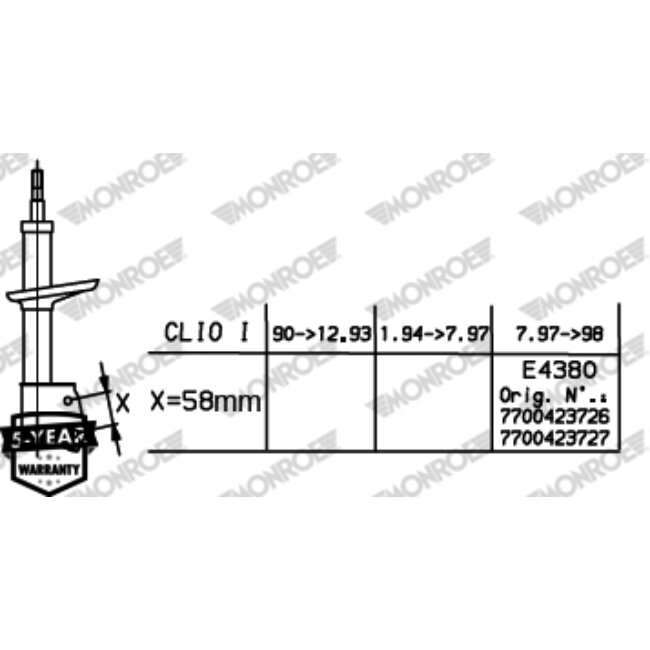 1 Amortisseur Monroe G7485