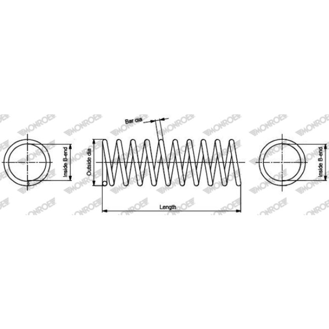 1 Ressort De Suspension Essieu Arrière Monroe Sp3650
