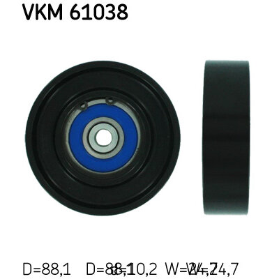 Galet Tendeur Courroie Accessoire SKF VKM 61018 - Pour Toyota Corolla Verso, RAV4 II, Avensis Break