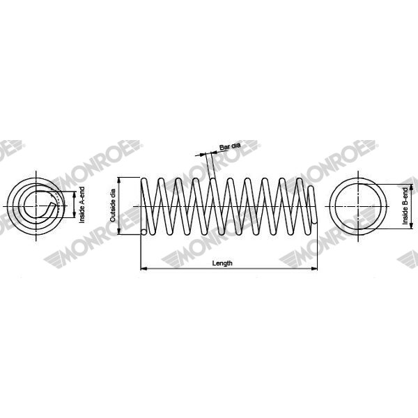 1 Ressort De Suspension Essieu Avant Monroe Sp4086